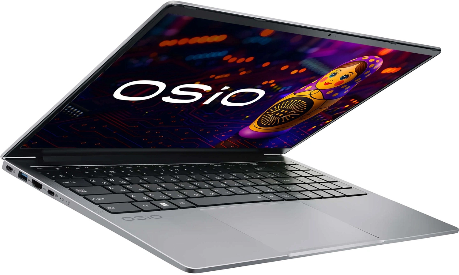 Ноутбук Osio FocusLine F150a-026 Ryzen 5 5560U 16Gb SSD512Gb Intel UHD Graphics 15" IPS FHD (1920x1080) Windows 11 Home grey WiFi BT Cam 6000mAh