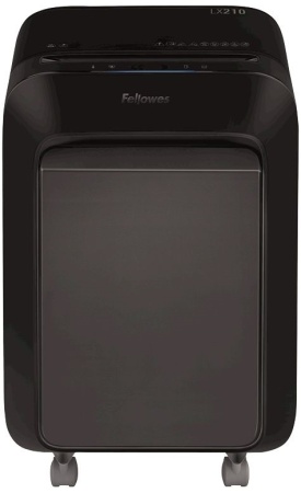 Шредер Fellowes PowerShred LX210 черный (секр.P-4) перекрестный 16лист. 23лтр. скрепки скобы пл.карты