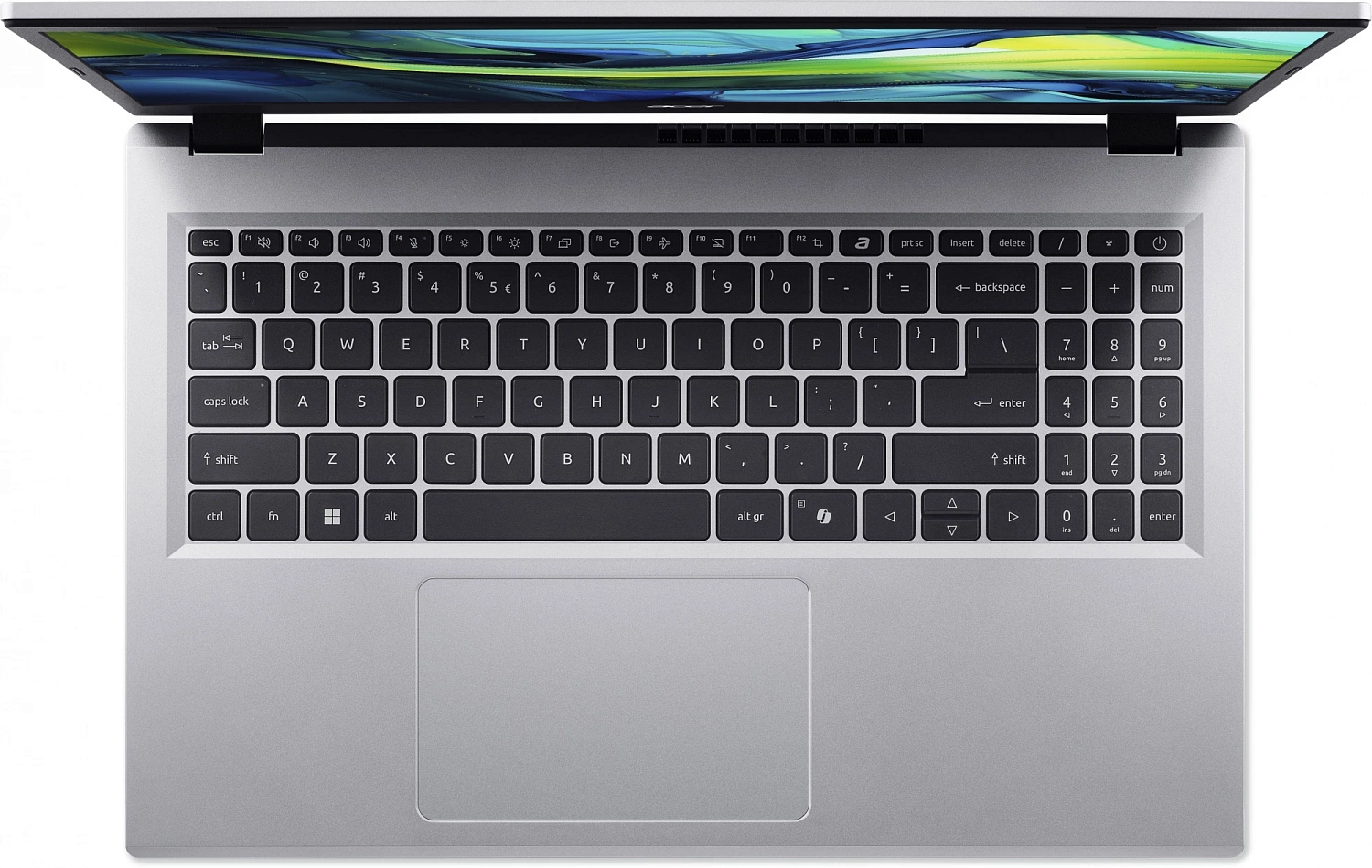 Ноутбук Acer Aspire Go AG15-41P-R4XX Ryzen 7 7735HS 16Gb SSD1Tb AMD Radeon 680M 15.6" IPS FHD (1920x1080) без ОС silver WiFi BT Cam (NX.J7FCD.001)