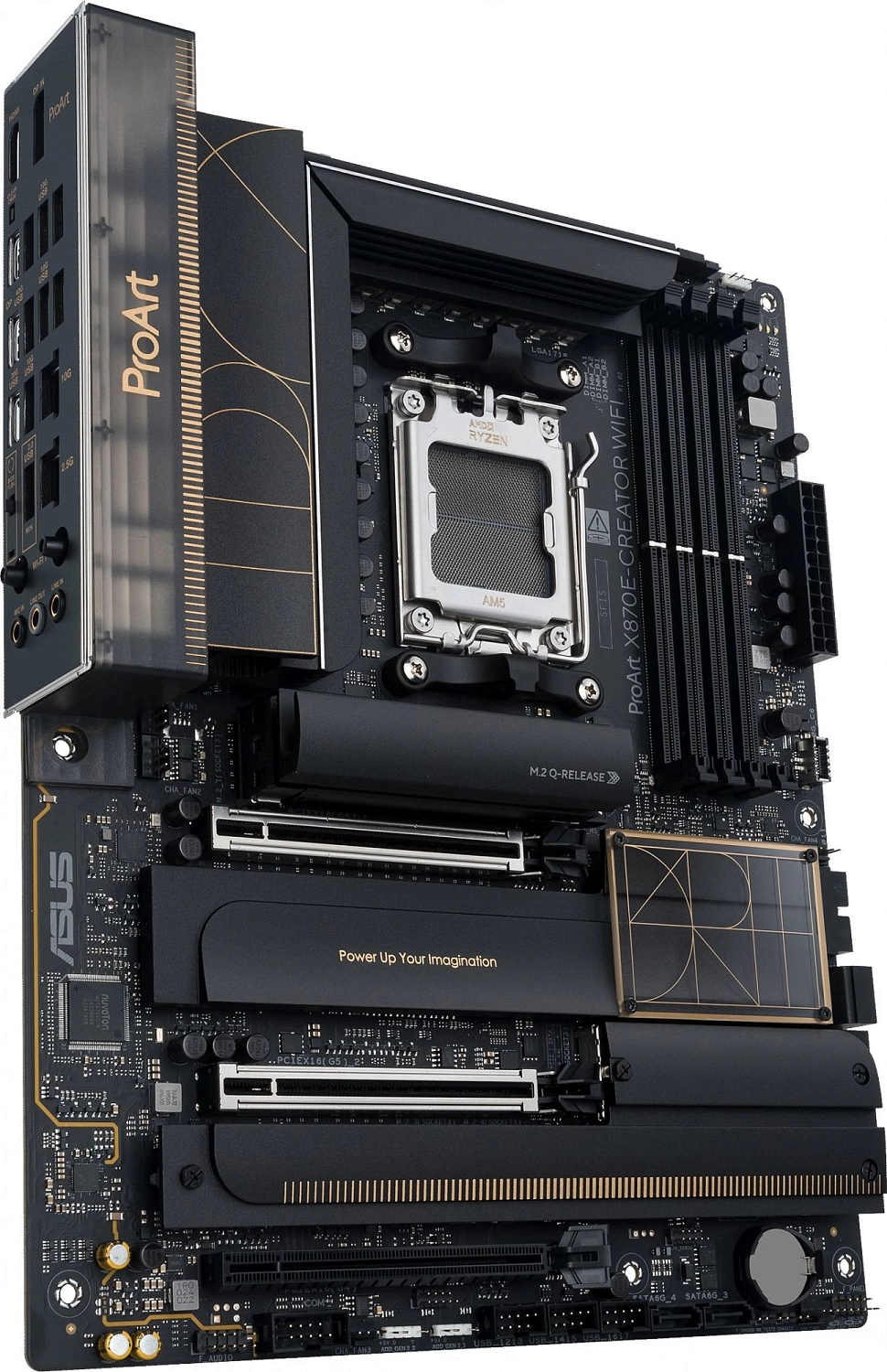 Материнская плата ASUS PROART X870E-CREATOR WIFI, AM5, X870, 4*DDR5, 4*SATA, 4*M.2, 7*USB 3.2, 1*USB 2.0, 2*USB4, Type-C, 3*PCIx16, HDMI, ATX; 90MB1IG0-M0EAY0