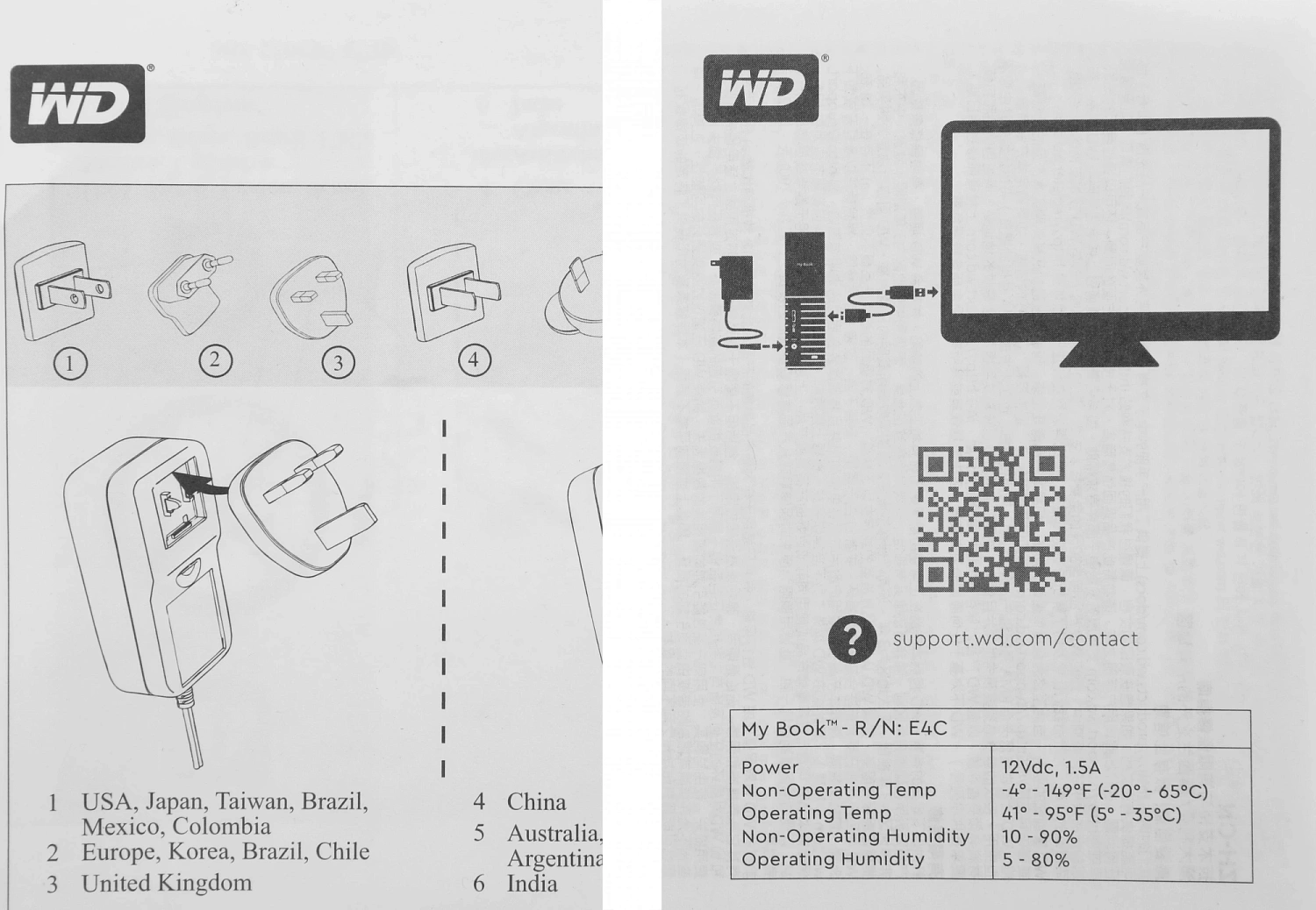 Жесткий диск WD USB 3.0 12.2TB WDBBGB0120HBK-EESN My Book 3.5" черный