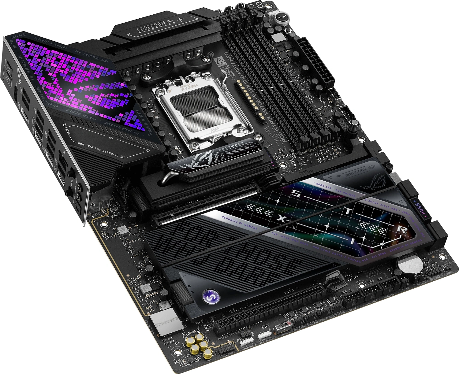 Материнская плата Asus ROG STRIX X870E-E GAMING WIFI7 NEO Socket AM5 AMD X870E 4xDDR5 ATX AC`97 8ch(7.1) 5Gigabit RAID+HDMI