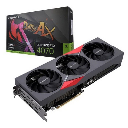 Видеокарта Colorful RTX4070 NB EX-V 12GB GDDR6X 192bit 3xDP HDMI 3FAN