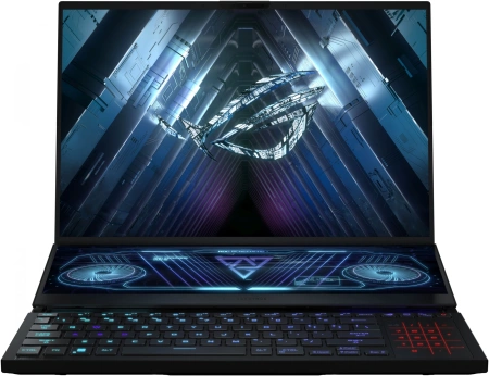 Ноутбук Asus ROG Zephyrus Duo GX650PY-NM083W Ryzen 9 7945HX 32Gb SSD2Tb NVIDIA GeForce RTX4090 16Gb 16" IPS WQXGA (2560x1600) Windows 11 Home black WiFi BT (90NR0BI1-M004V0)