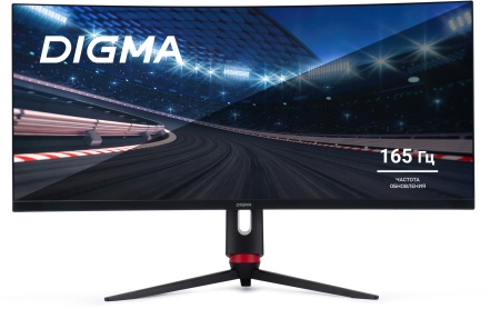 Монитор Digma 34" Overdrive 34A710Q черный VA LED 1ms 21:9 HDMI M/M матовая HAS Piv 450cd 178гр/178гр 3440x1440 165Hz G-Sync FreeSync DP 2K USB 7.1кг