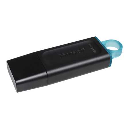 Флеш Диск Kingston 64Gb DataTraveler Exodia DTX/64GB USB3.2 черный/голубой