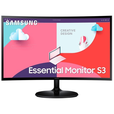 Монитор Bad Pack 23.8" SAMSUNG S24C360EAI Black (VA, 1920x1080, D-Sub+HDMI, 4 ms, 178°/178°, 250 cd/m, 3000:1, 75Hz, Curved R1800)