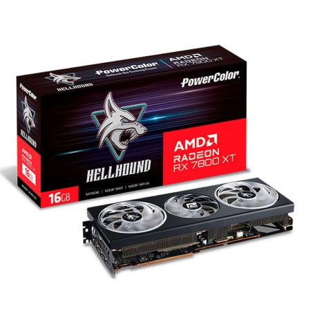 Видеокарта PowerColor RX7800XT Hellhound 16GB GDDR6 256-bit DPx3 HDMI 3FAN RTL