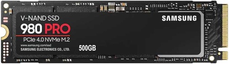 Твердотельный накопитель SSD M.2 (PCI-E NVMe) 500Gb Samsung 980 PRO (R6900/W5000MB/s) (MZ-V8P500BW analog MZ-V7P512BW) 1year