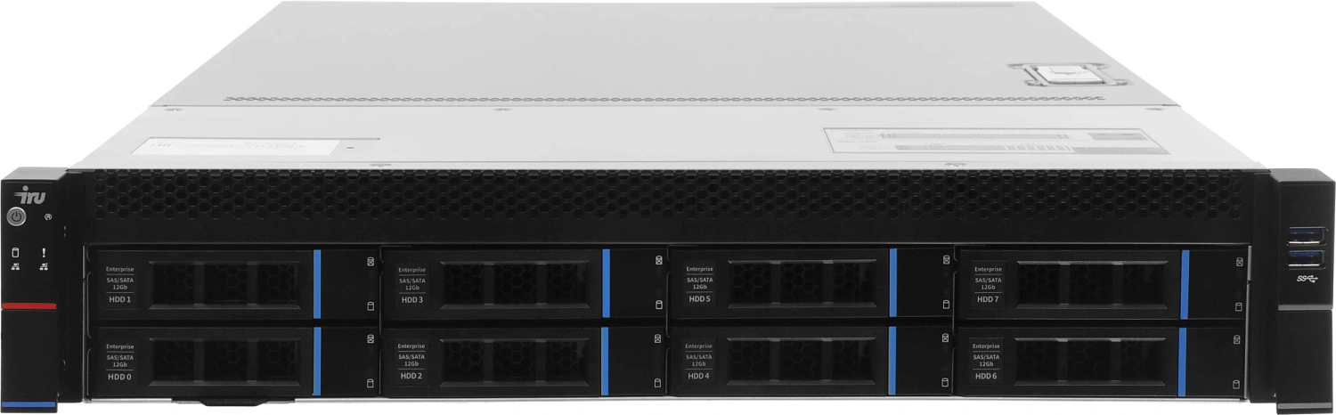 Сервер IRU Rock G2208IG3 2x5318Y 2x32Gb 2x480Gb SSD LSI 9361-8I 2xGigEth 2x1300W w/o OS (2195670)