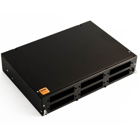 Бокс оптический Hyperline FO-19V-2U-6xSLT-W130H30-48UN-BK Бокс оптический универсальный 19" выдвижной, с полкой, от 8 до 48 портов (SC, duplex LC, ST, FC), со сплайс пластиной, без пигтейлов и проходных адаптеров, 2U, черный