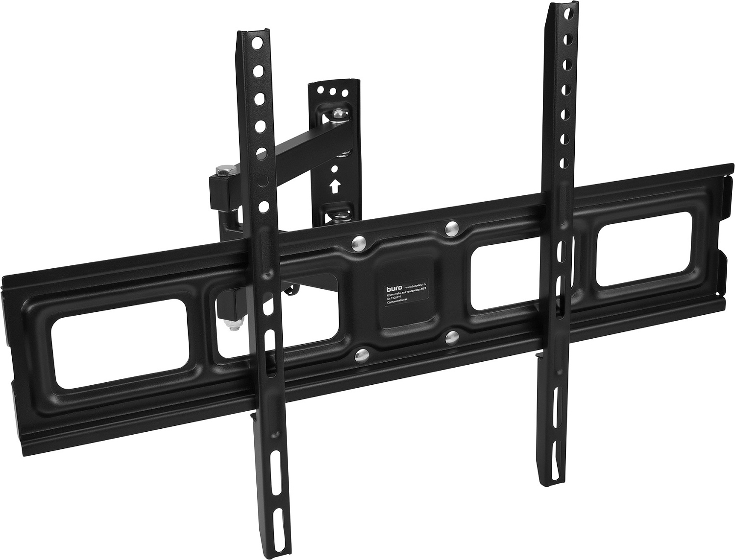 Кронштейн для телевизора Buro MF2 черный 32"-70" макс.35кг настенный поворотно-выдвижной и наклонный