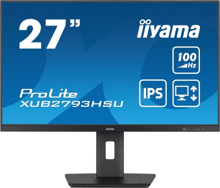 Монитор Iiyama 27" ProLite XUB2793HSU-B6 черный IPS LED 1ms 16:9 HDMI M/M матовая HAS Piv 300cd 178гр/178гр 1920x1080 110Hz DP FHD USB 5.4кг