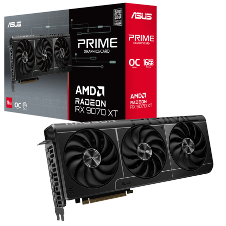 Видеокарта ASUS RX9070XT PRIME OC 16GB GDDR6 256bit 3xDP HDMI 3FAN RTL [PRIME-RX9070XT-O16G]