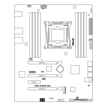 WS C422 DC /LGA-2066,ATX,8DIMM,5PCIE OEM (90SB08J0-M0UBN0)