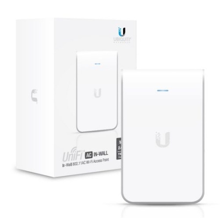 UniFi AP AC In-Wall (UAP-AC-IW) Ubiquiti Точка доступа настенная 2.4+5 ГГц, 3х 1G Ethernet, 802.11a/b/g/n/ac, 802.3at (025549)