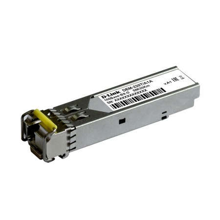 220T/20KM/A1A WDM SFP-трансивер с 1 портом 100Base-BX-D (Tx:1550 нм, Rx:1310 нм) для одномодового оптического кабеля (до 20 км) (455551)