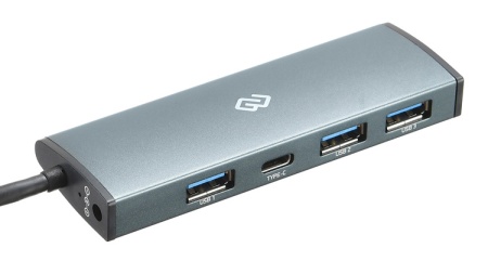 Разветвитель USB-C Digma HUB-3U3.0С-UC-G 4порт. серый