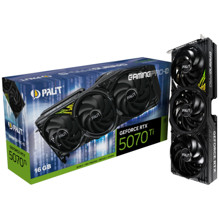 Видеокарта Palit PCI-E 5.0 PA-RTX5070Ti GAMINGPRO-S NVIDIA GeForce RTX 5070TI 16Gb 256bit GDDR7 2295/28000 HDMIx1 DPx3 HDCP Ret