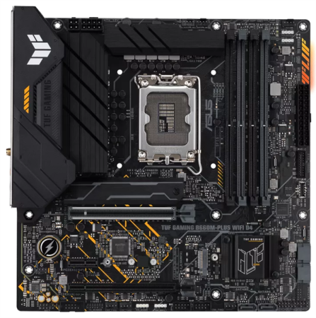 Материнская плата Asus TUF GAMING B660M-PLUS WIFI D4 Soc-1700 Intel B660 4xDDR4 mATX AC`97 8ch(7.1) 2.5Gg RAID+HDMI+DP