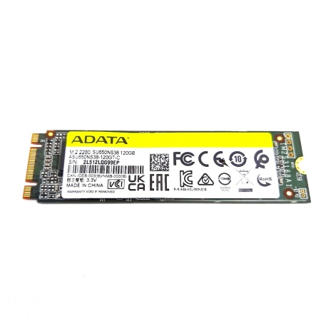 M.2 2280 120GB ADATA SU650 Client SSD (ASU650NS38-120GT-C) SATA 6Gb/s, 550/410, уц-3-1 2M, 3D TLC, 70TBW, RTL (772370)