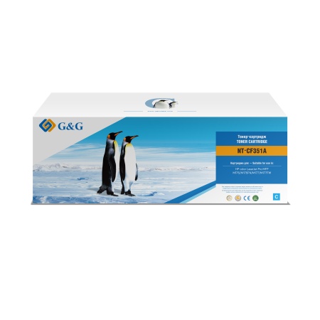 Картридж Cartridge G&G 130A для HP CLJ Pro M176/M177, с чипом (1 000), голубой (аналог CF351A)