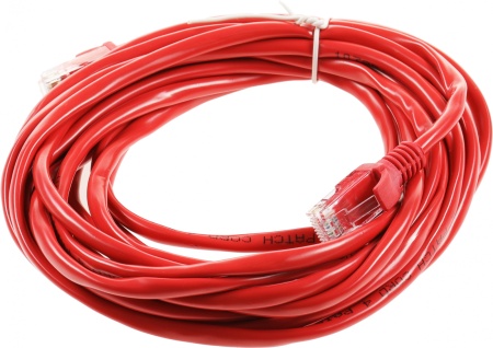 Патч-корд PP12-5M/R 1000G UTP 4 пары cat5E CCA molded 5м красный RJ-45 (m)-RJ-45 (m)