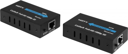 Адаптер аудио-видео Premier 5-877 HDMI (f)/RJ45 черный