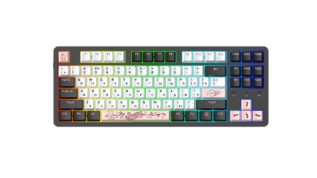 Клавиатура механическая проводная Dareu A87X Black-White (черный/белый), 87 клавиш, switch BlueSky V3 (linear), подключение USB, подсветка RGB