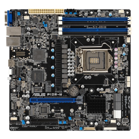 Серверная материнская плата ASUS Motherboard P12R-M,1xLGA1200,4x3200/2933/2666UDIMM(upto128GB),6xSATA3 6Gb/s p,1xM.2,2xPCIe Gen4 slot(1x16/1x8),2x1GbE,ASMB10,3Y Wr