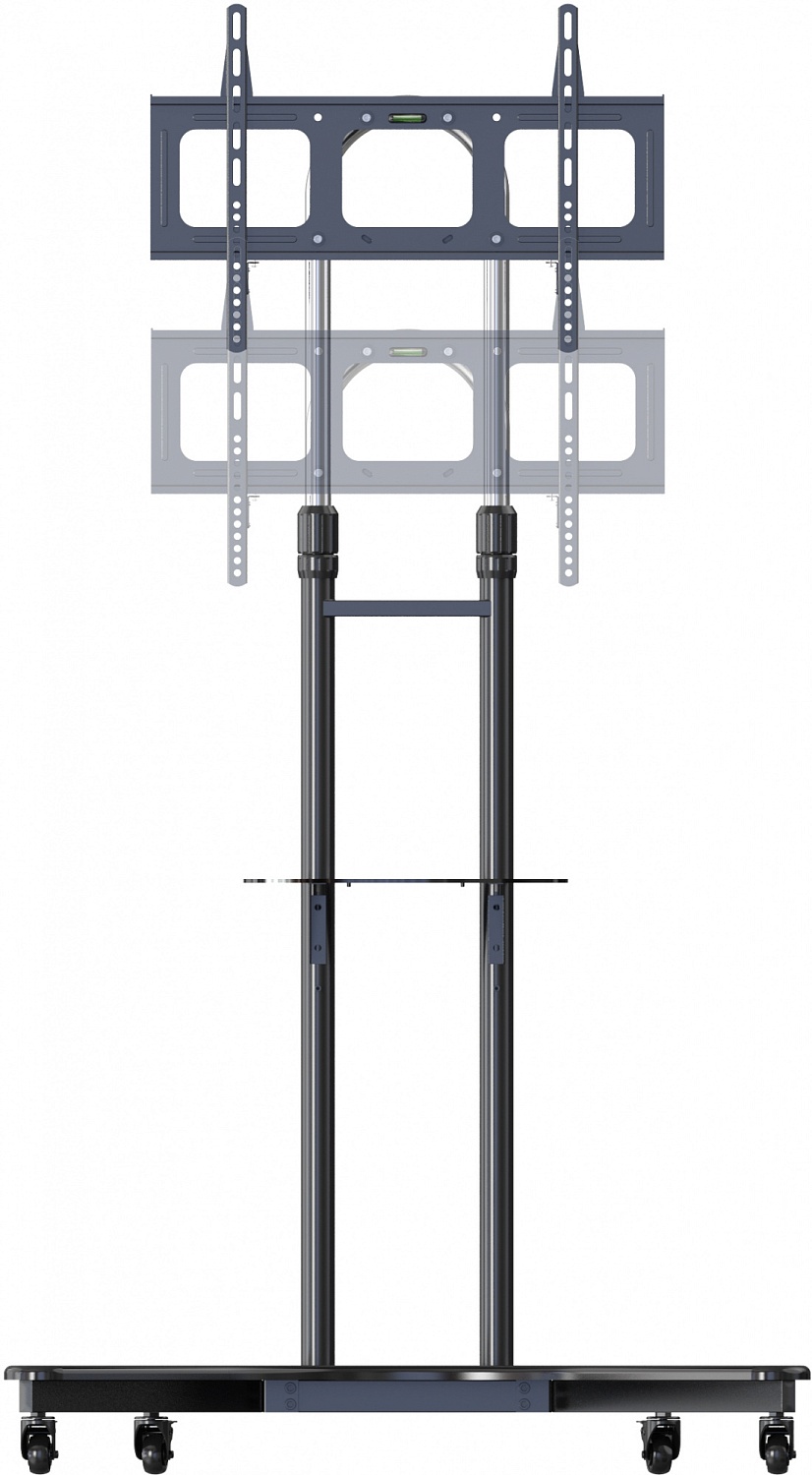 Стойка для телевизора Cactus CS-ST31 черный 37"-75" макс.81.6кг напольный мобильный