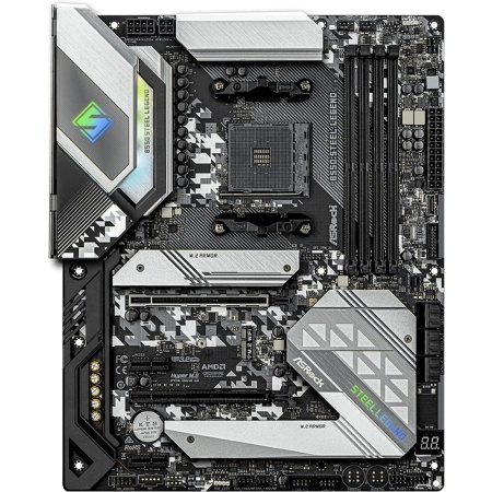 Материнская плата ASRock OEM B550 STEEL LEGEND, Socket AM4, AMD B550, 4xDDR4-3200, HDMI+DP, 2xPCI-Ex16, 2xPCI-Ex1, 0/1/10), 2xM.2, 8 Ch Audio, 1x2,5GLan, (4+4)xUSB2.0, (3+2)xUSB3.2, (1+1)xUSB3.2 Type-C™, 1xPS/2, ATX, RTL, {10} (931574)
6xSATA3(RAID oem
