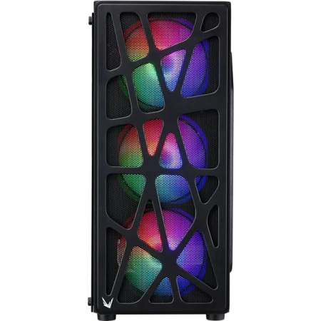 корпус Formula V Line MANA BLACK, ATX, TYPE-C*1, USB2.0*1, USB3.0*1, FRONT 3x120mm FRGB, REAR 1x120mm FRGB