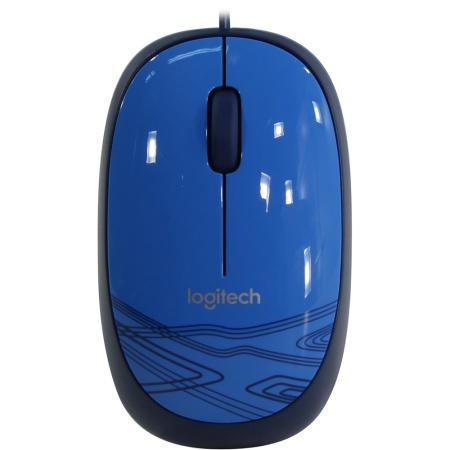 Мышь Logitech M105 Blue синяя с рисунком, оптическая, 1000dpi, USB, 1.5м {10} (035768)