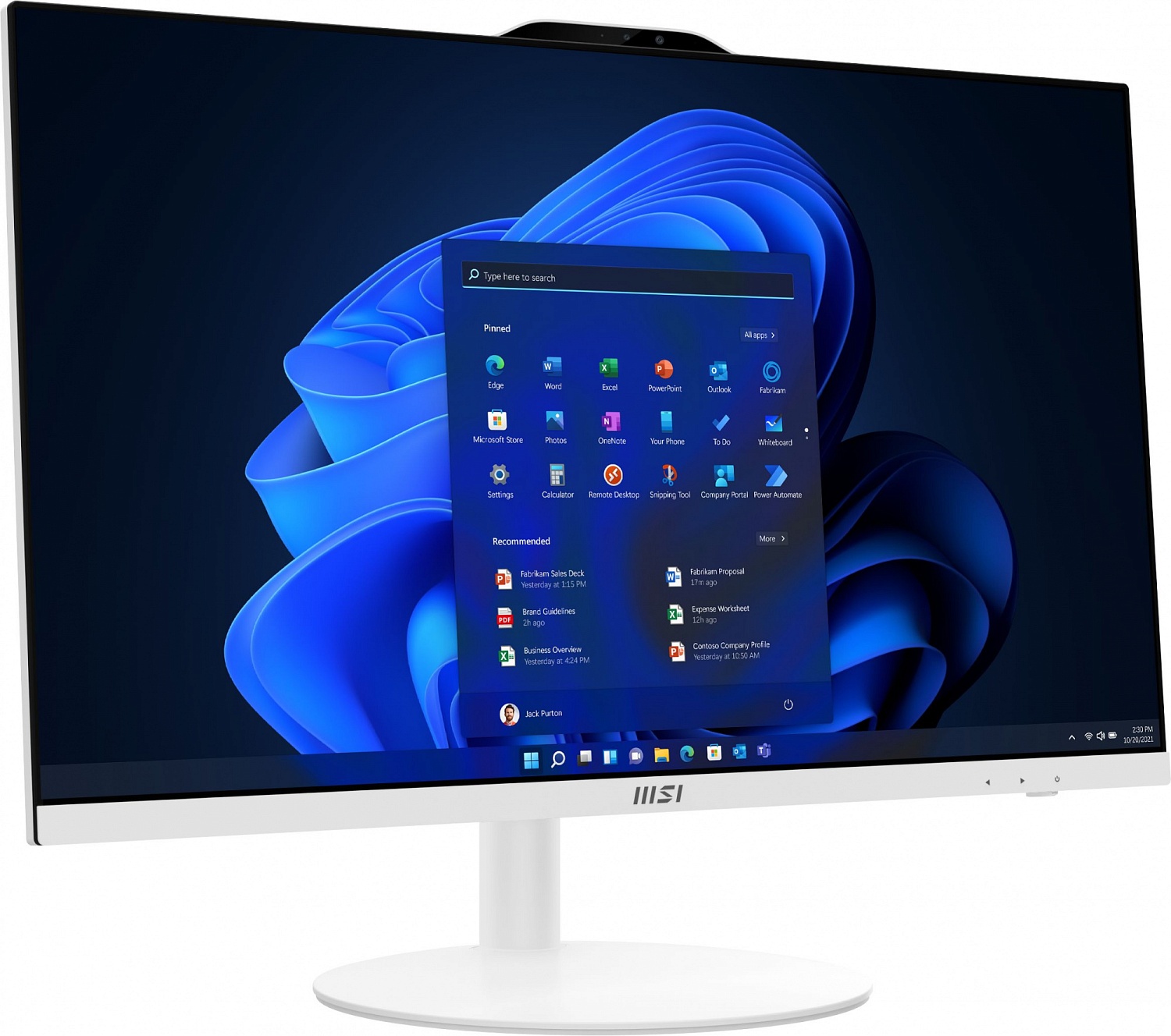 Моноблок MSI Pro AP272 13M-276RU 27" Full HD i5 13400 (2.5) 16Gb SSD512Gb UHDG 730 Windows 11 Professional GbitEth WiFi BT 120W клавиатура мышь Cam белый 1920x1080