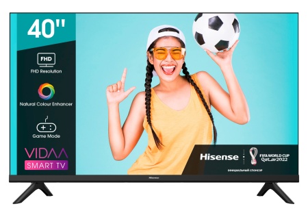 Телевизор LED Hisense 40" 40A4BG Frameless черный FULL HD 60Hz DVB-T DVB-T2 DVB-C DVB-S DVB-S2 WiFi Smart TV (RUS)