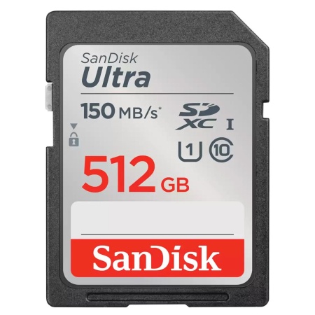 Карта памяти SanDisk Ultra UHS I 512GB SD Card 150MB/s for DSLR and Mirrorless Cameras