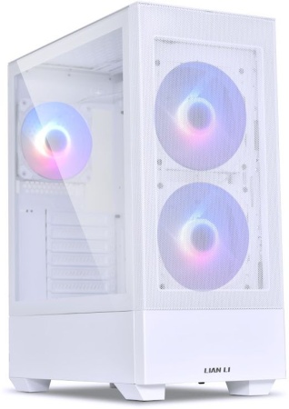 Корпус LIAN LI Lancool 205 Mesh White, Medium Case: ATX, Micro-ATX, Mini-ITX, 2xUSB 3.0, 2xAudio, Included Fans: 2x140mm ARGB PWM, 1x120mm ARGB PWM