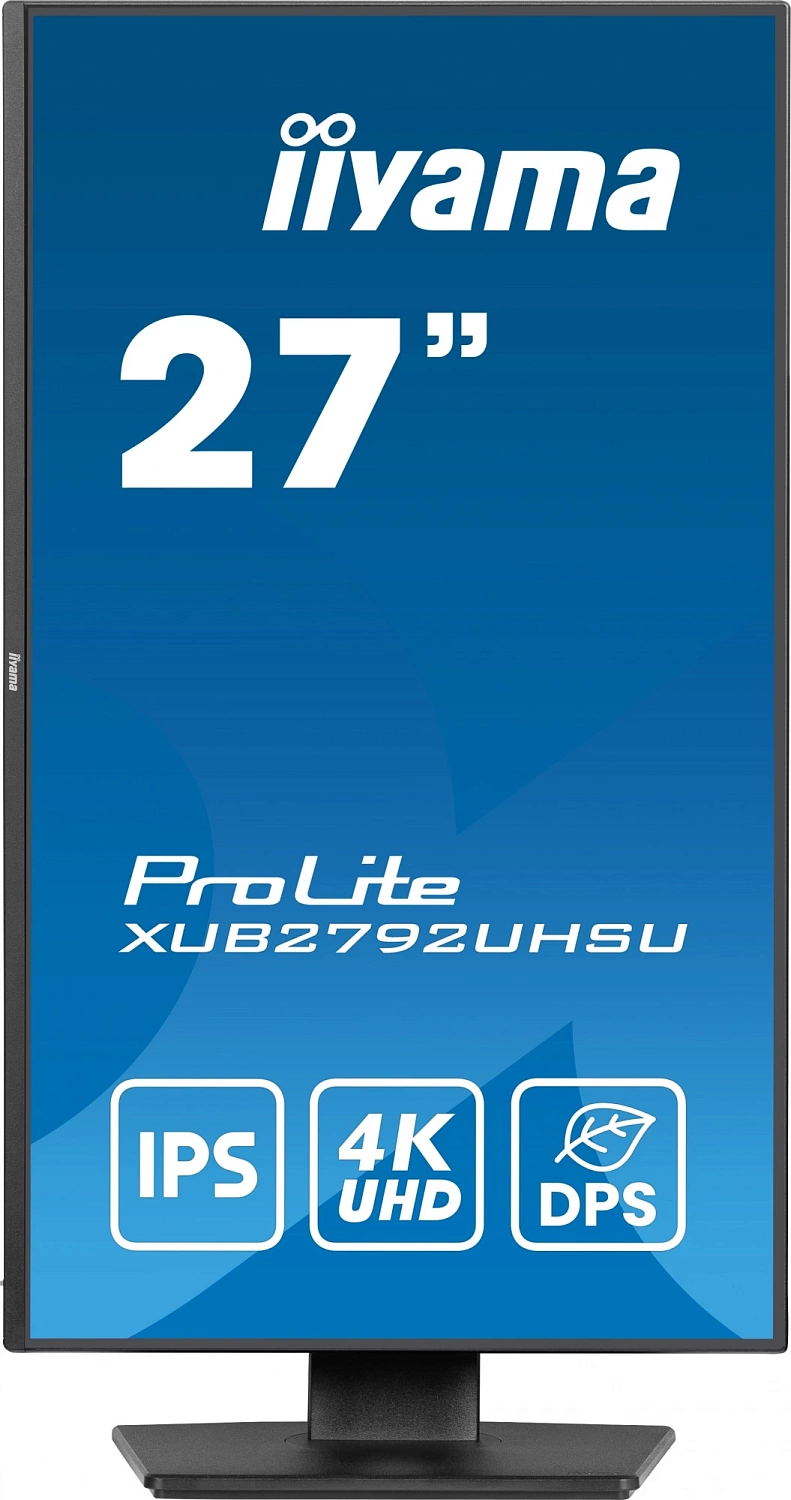 Монитор LCD 27'' 16:9 3840x2160(UHD 4K) IPS, 60 Hz, 350 cd/m2, H178°/V178°, 1300:1, 80M:1, 16.7M, 4ms, HDMI, DP, USB-Hub, Height adj, Pivot, Tilt, Swivel, Speakers, 3Y, Black