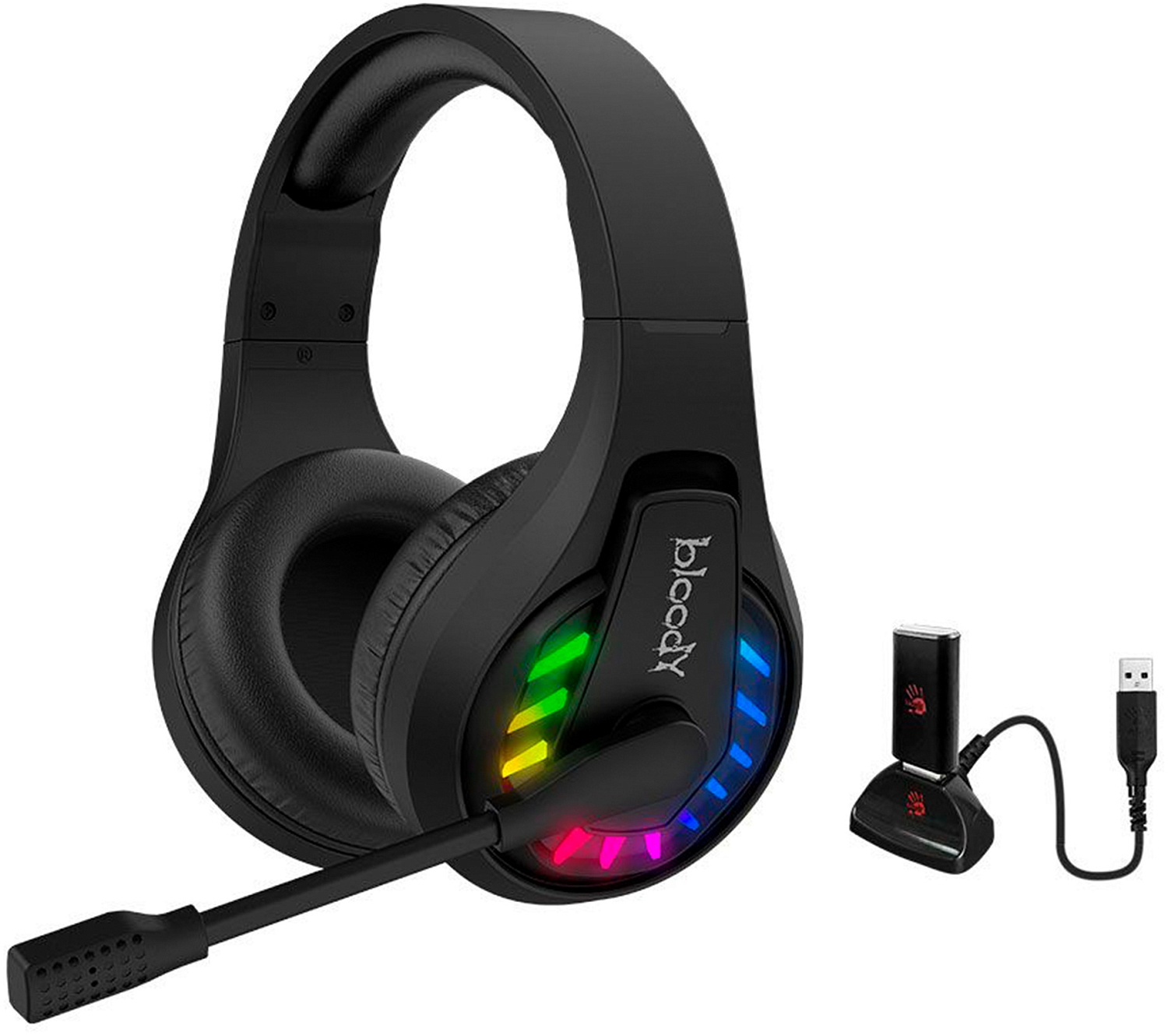 Наушники с микрофоном A4Tech Bloody GR230 черный мониторные BT оголовье (GR230)