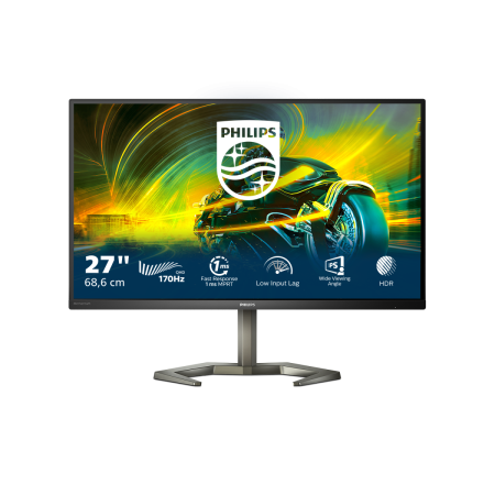 Монитор LCD 27'' [16:9] 2560х1440(WQHD) IPS, nonGLARE, 170 Hz, 350 cd/m2, H178°/V178°, 1000:1, 1.07B, 1ms, 2xHDMI, 2xDP, USB-Hub, Height adj, Pivot, Tilt, Swivel, Speakers, 3Y, Black