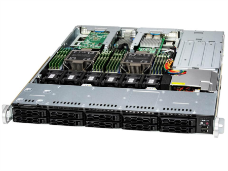 Серверная платформа Supermicro SuperServer 1U 121C-TN10R noCPU(2)4th/5th Gen(MCC Carrier)/TDP 350W/no DIMM(16)/10 SAS/SATA(AOC-S3916L)/2x10Gb/2x860W/SFT-DCMS-SINGLE/2nd config