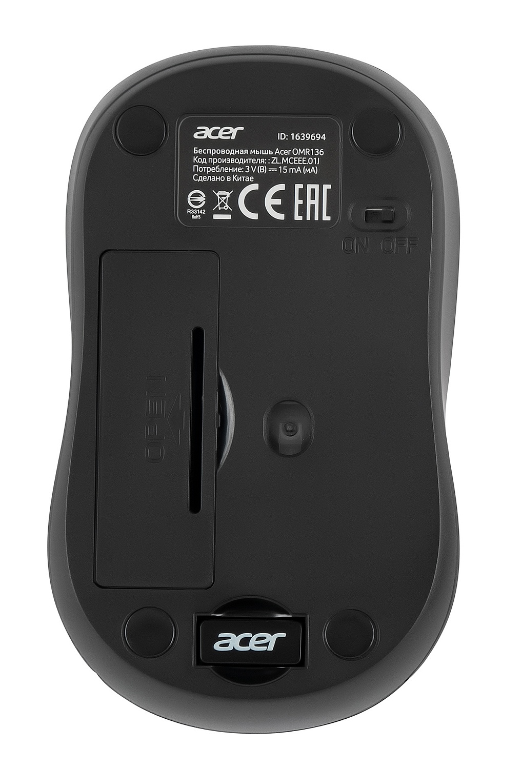 Мышь Acer OMR136 красный оптическая (1000dpi) беспроводная USB для ноутбука (2but) Мышь Acer OMR136 красный оптическая (1000dpi) беспроводная USB для ноутбука (2but)