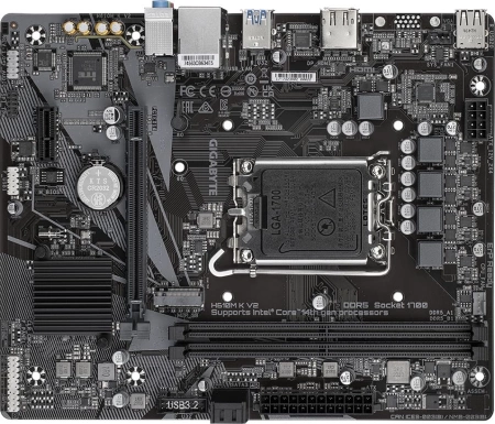 Материнская плата Gigabyte H610M K V2 Soc-1700 Intel H610 2xDDR5 mATX AC`97 8ch(7.1) GbLAN+HDMI+DP