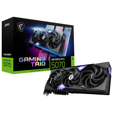 Видеокарта MSI Bad Pack RTX5070 GAMING TRIO OC 12GB GDDR7 192bit 3xDP HDMI 3FAN RTL bp