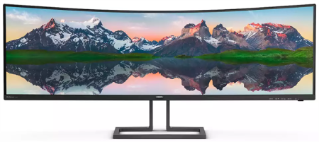 Монитор 49" Philips 498P9Z изогнутый*1800  5120x1440@165Hz VA W-LED 32:9 4ms HDMI DP 4*USB3.2 80M:1 178/178 550cd 3000:1 2*Speakers 5W Tilt HAS Swivel Black