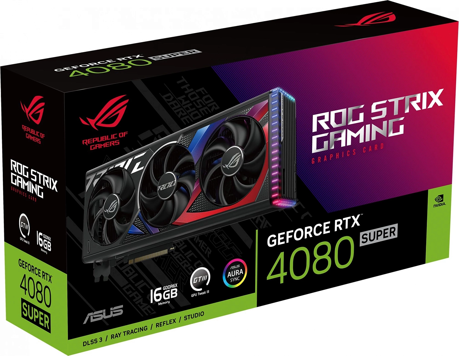 Видеокарта ASUS ROG-STRIX-RTX4080S-16G-GAMING//RTX4080S HDMI*2 DP*3 16G D6X; 90YV0KB1-M0NA00