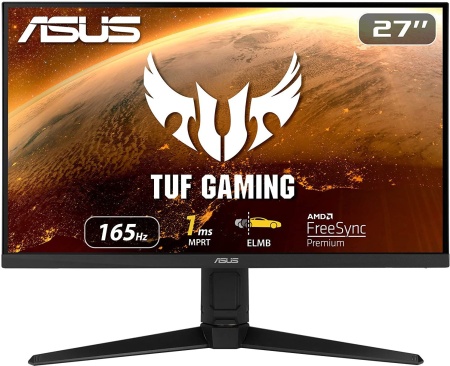 Монитор Asus 27" TUF Gaming VG279QL1A черный IPS LED 1ms 16:9 HDMI M/M матовая HAS Piv 400cd 178гр/178гр 1920x1080 165Hz G-Sync DP FHD 6.2кг