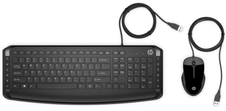 Клавиатура и мышь Keyboard and Mouse HP Pavilion 200 Wired RUSS (black) cons