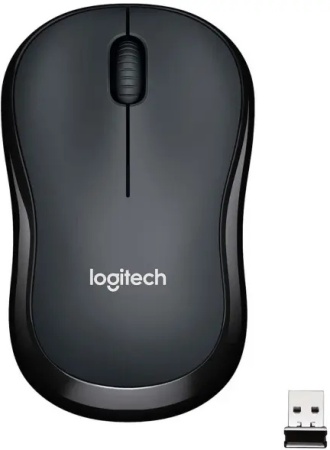 Мышь Logitech Silent M220 серый/черный оптическая (1000dpi) silent беспроводная USB2.0 (2but)